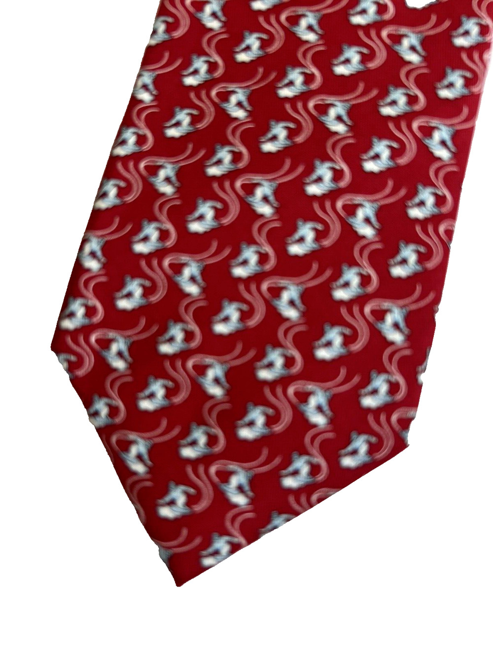 Vineyard Vines Snowboard Tie Red Silk Snow Winter Business Preppy Work